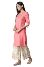 Aurelia Viscose Women Straight Kurta & Palazzo