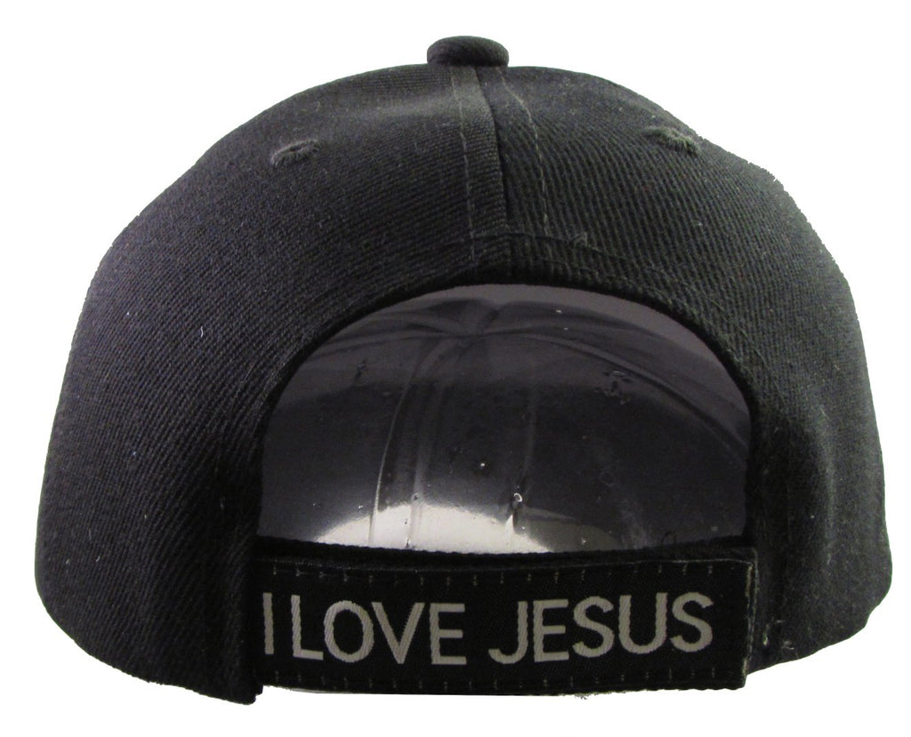 Youth Kid's Religious - I Love Jesus, Christian Baseball Cap Style Hat (Jesus is Key - Black)