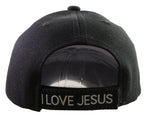 Youth Kid's Religious - I Love Jesus, Christian Baseball Cap Style Hat (Jesus is Key - Black)