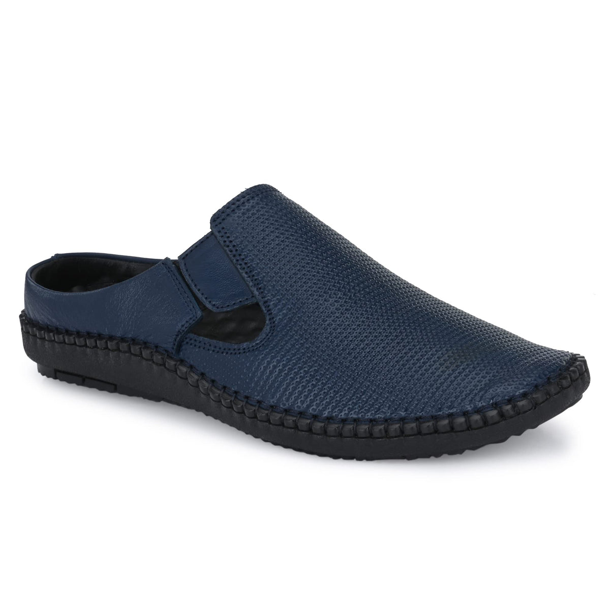 Octa marc mens Genuine Leather Sandals (Blue, numeric_6) 6