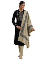 Libas WomenS Wool Blend Yoke Design Kurta Set (48763W_Black