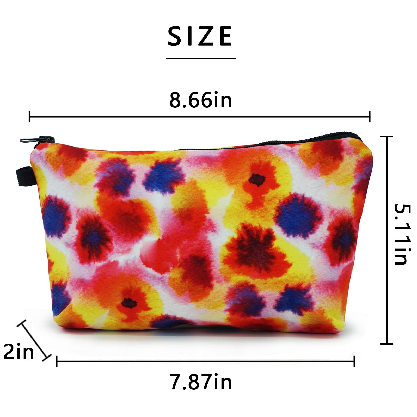 Cosmetic Bags for Women Small Tie Dye Makeup Bag for Purse Travel Toiletry Bag Accessories Organizer Zipper Pouch Gift Idea