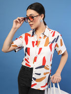 Rigo Rayon Printed Shirts for Women | Half Sleeves Hawaiian Shirts for Women | Summer Shirts Shirt for Women | Slim Fit, Casual