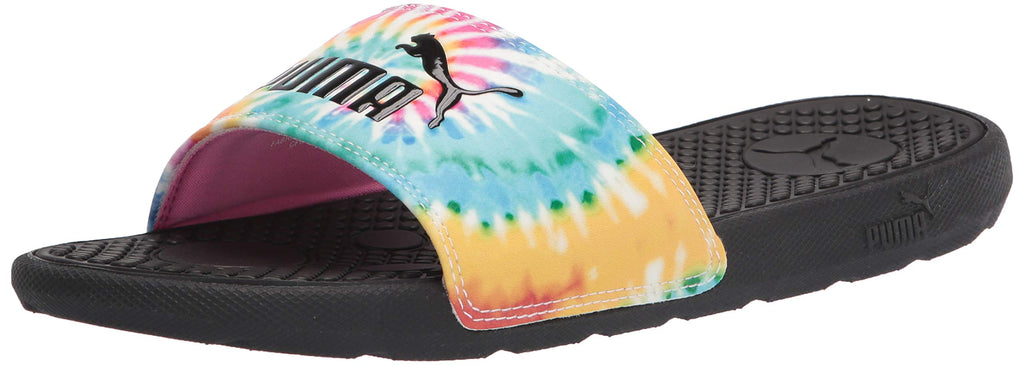 PUMA womens Cool Cat Slide Sandal, Phlox Pink-elektro Aqua-puma Black, 6 US