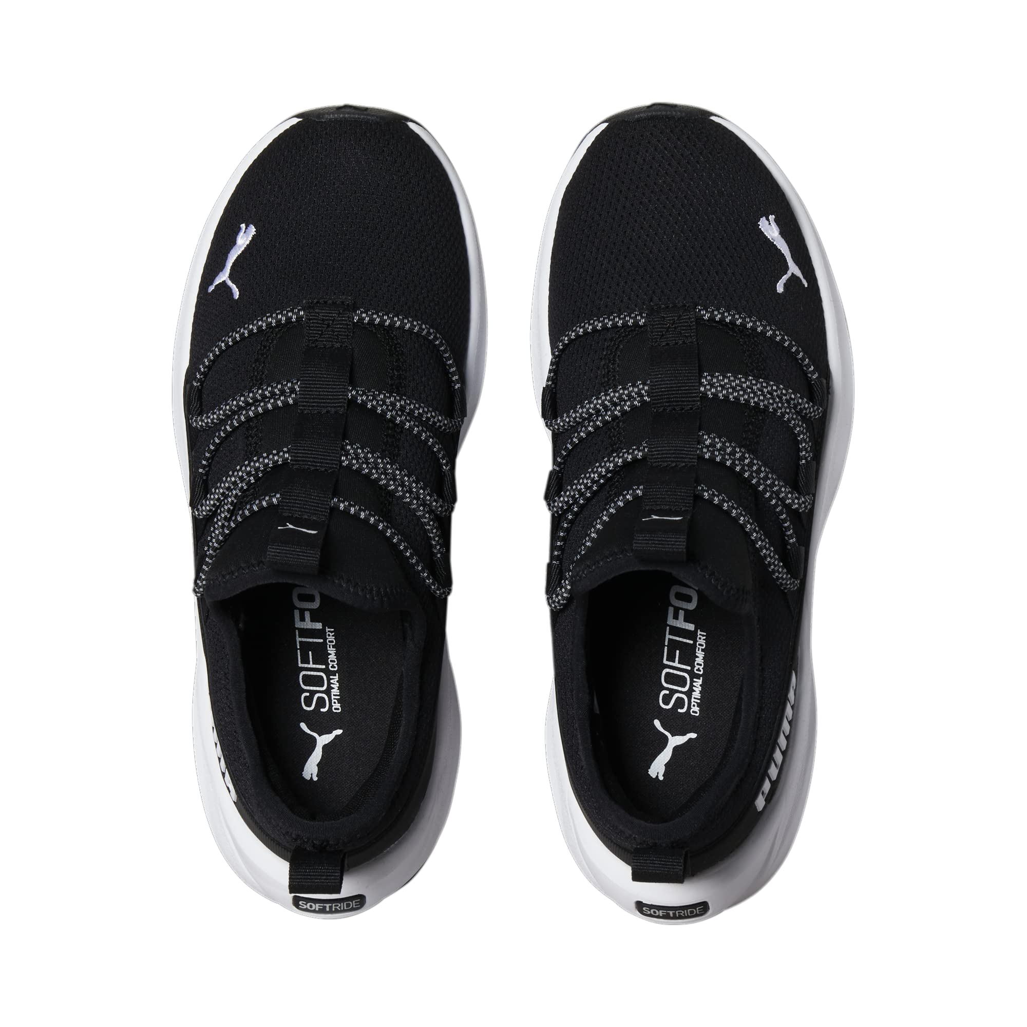 PUMA One4All Slip On Sneaker, Black White, 12.5 US Unisex Little Kid