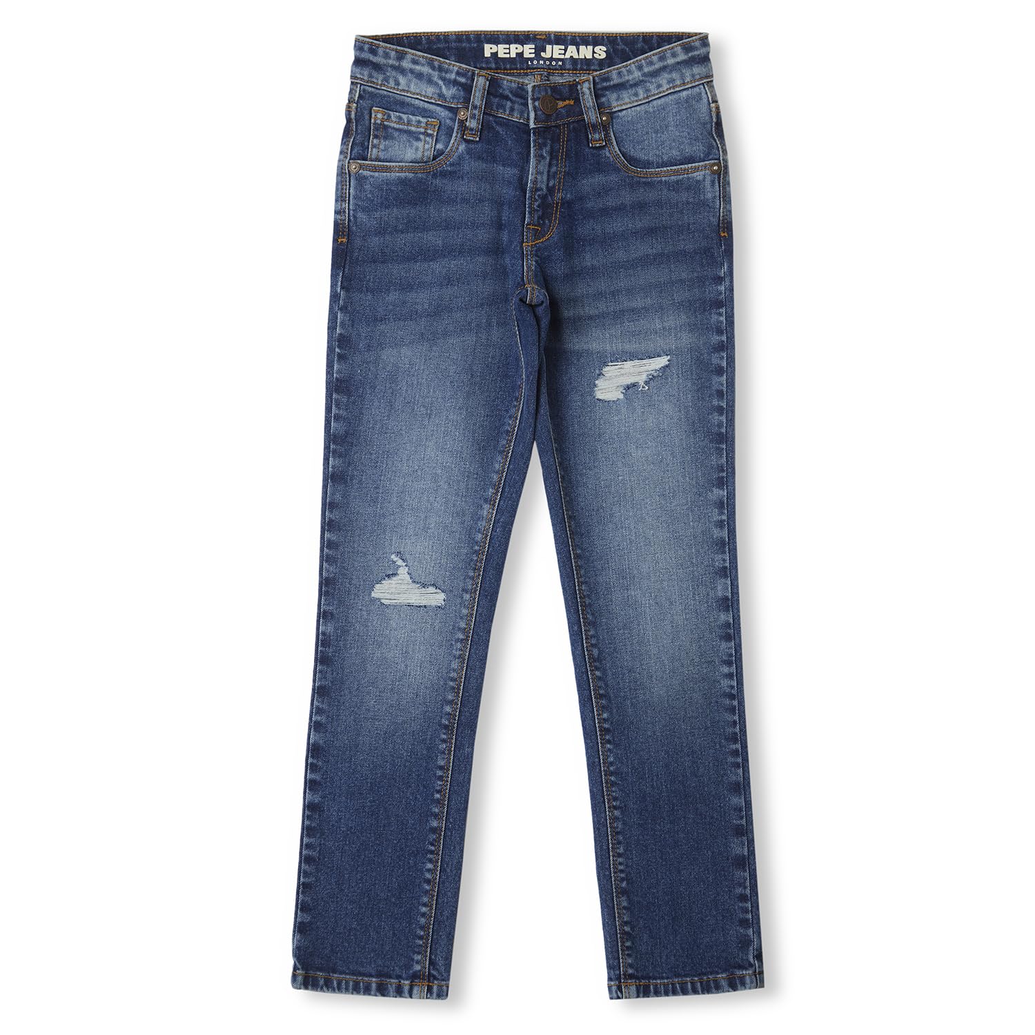 Pepe Jeans BoyS Slim Jeans (Pb202155Q03_Dark Worn Indigo Blue