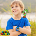 Accutime Nintendo Super Mario Kids' Flashing LCD Digital Watch - LED Lightshow - Vibrant Blue Band, Easy-to-Read Display, Perfec