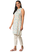Aurelia Geometric Printed Off White Cotton WomenS Kurta And Trousers Set