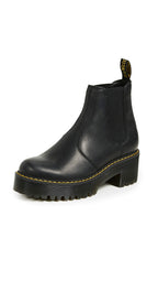 Dr. Martens Women's Rometty Chelsea Boot, Black Burnished Wyoming, 8