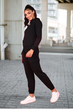 POPWINGS Casual Self Design Solid Sweatshirt and Joggers Co-Ords Set for Women | Trendy Stylish Top and Bottom Set for Women | W