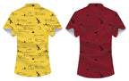 Kadiyu BoyS Lycra Blend Shirt With Half Sleeves Round Collar Neck Botton Down Closure Printed Pattern Relaxed Fit And Standard