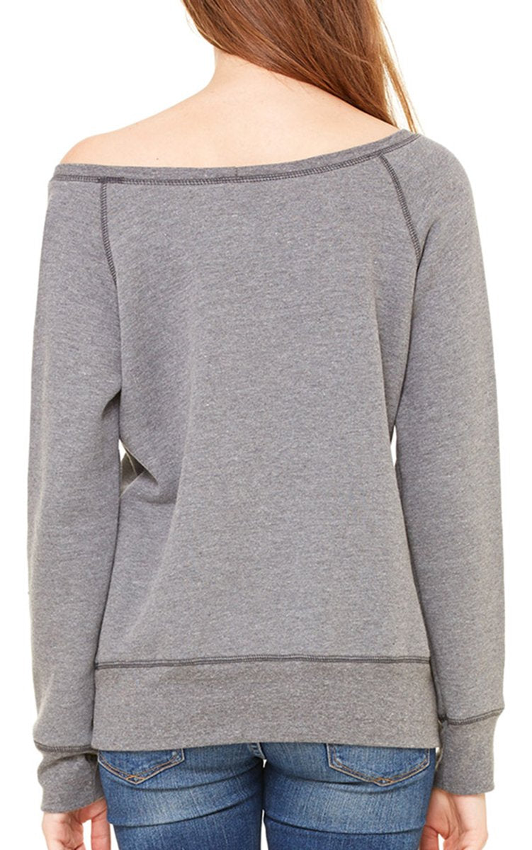 Ladies Sponge Fleece Wide Neck Sweatshirt - DEEP HTHR BLAcK - 2XL(D0102H7KXJJ)