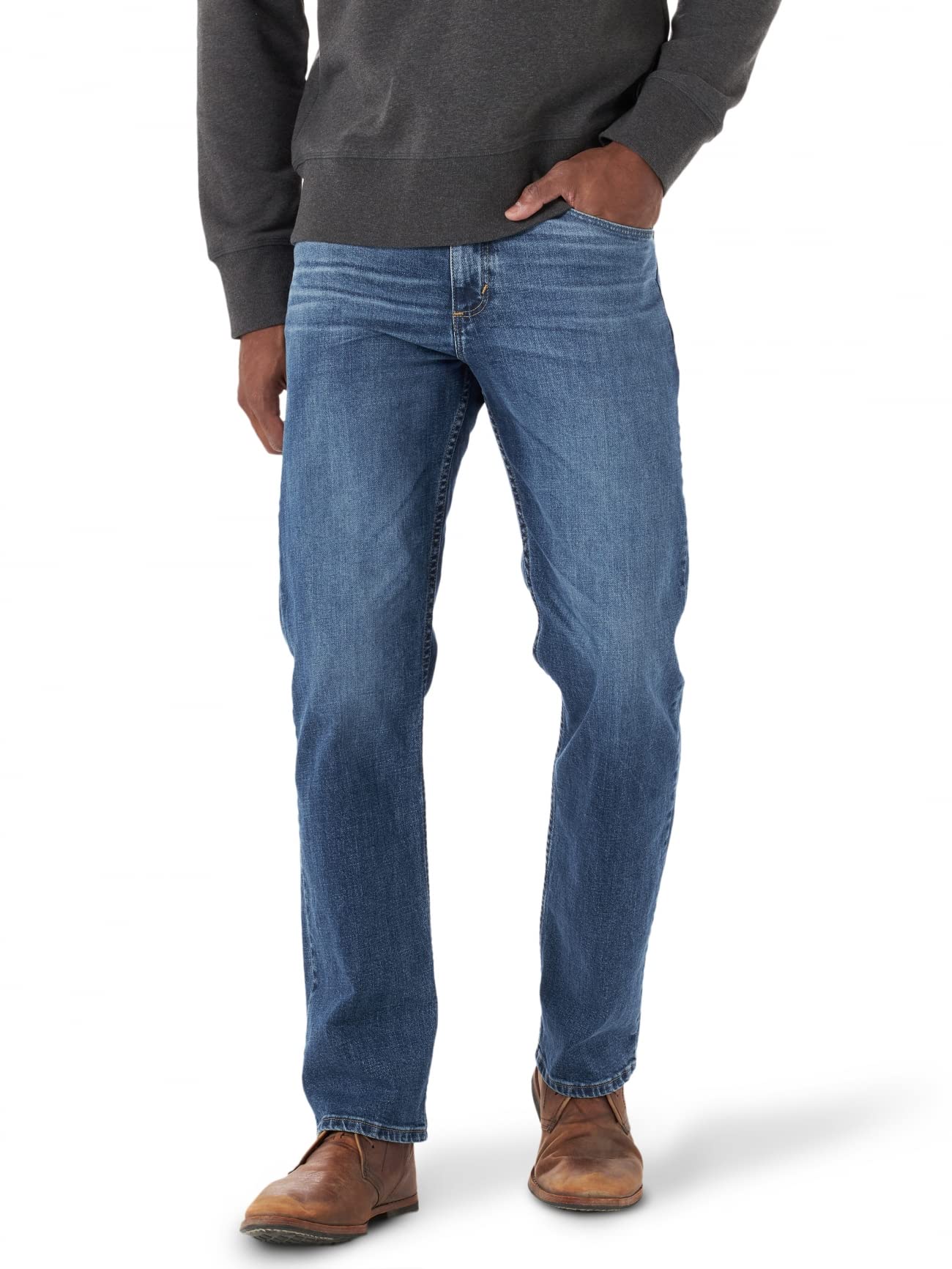 Wrangler Men's Free-to-Stretch Relaxed Fit Jean, Knox, 36W x 34L