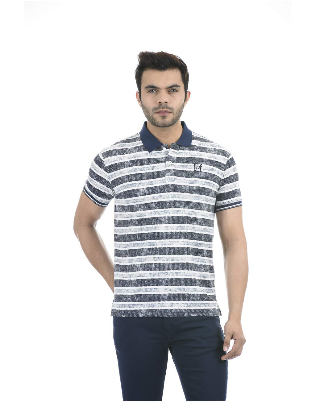 Pepe Jeans MenS Striped Regular T-Shirt (Pm541470559Xxl_Dark Denim Navy Blue)