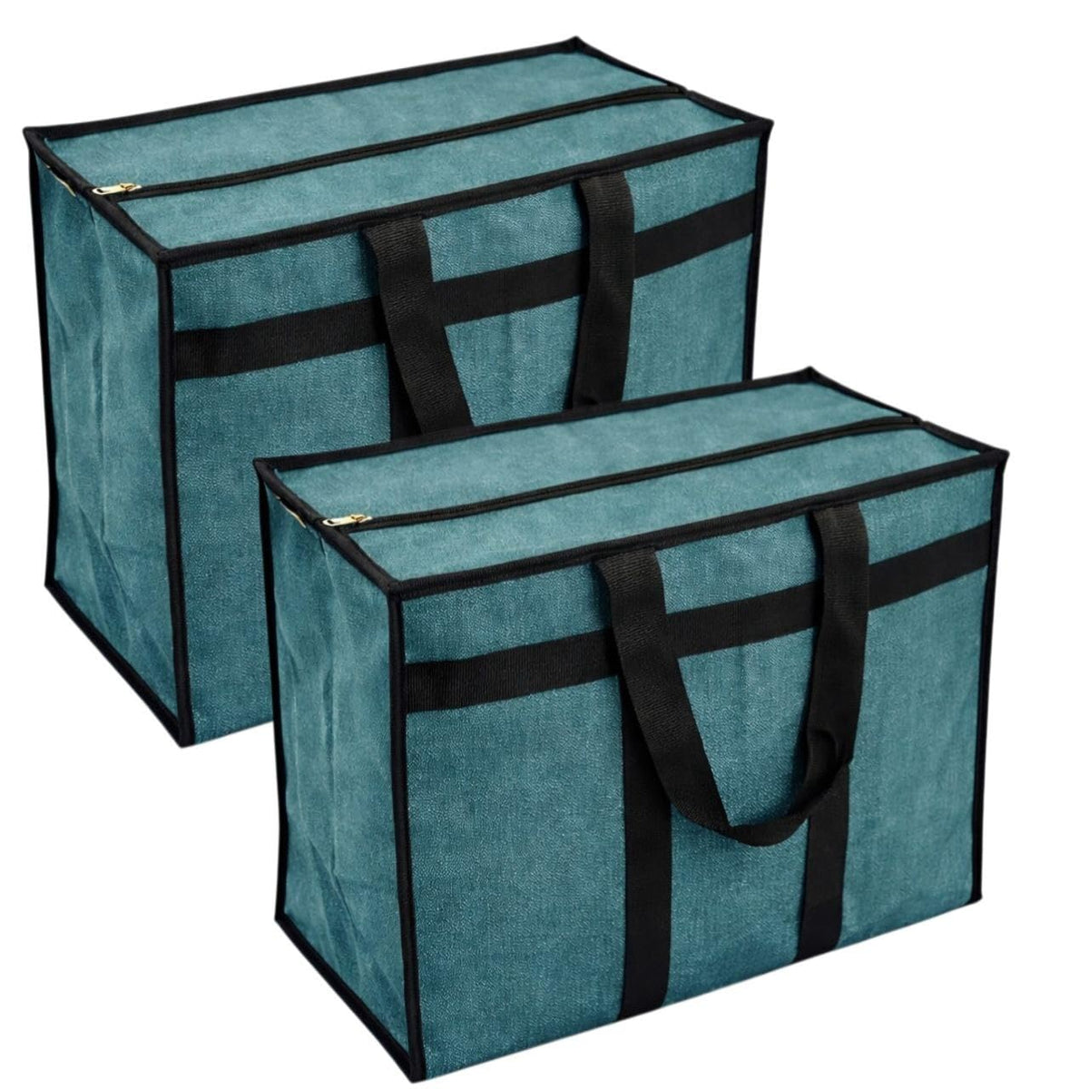 Grocery Storage Bag | 45 L Fabric Storage Bag With Zipper | Waterproof Foldable 45 Liter Capacity: MediumSize Ideal For Daily G 45