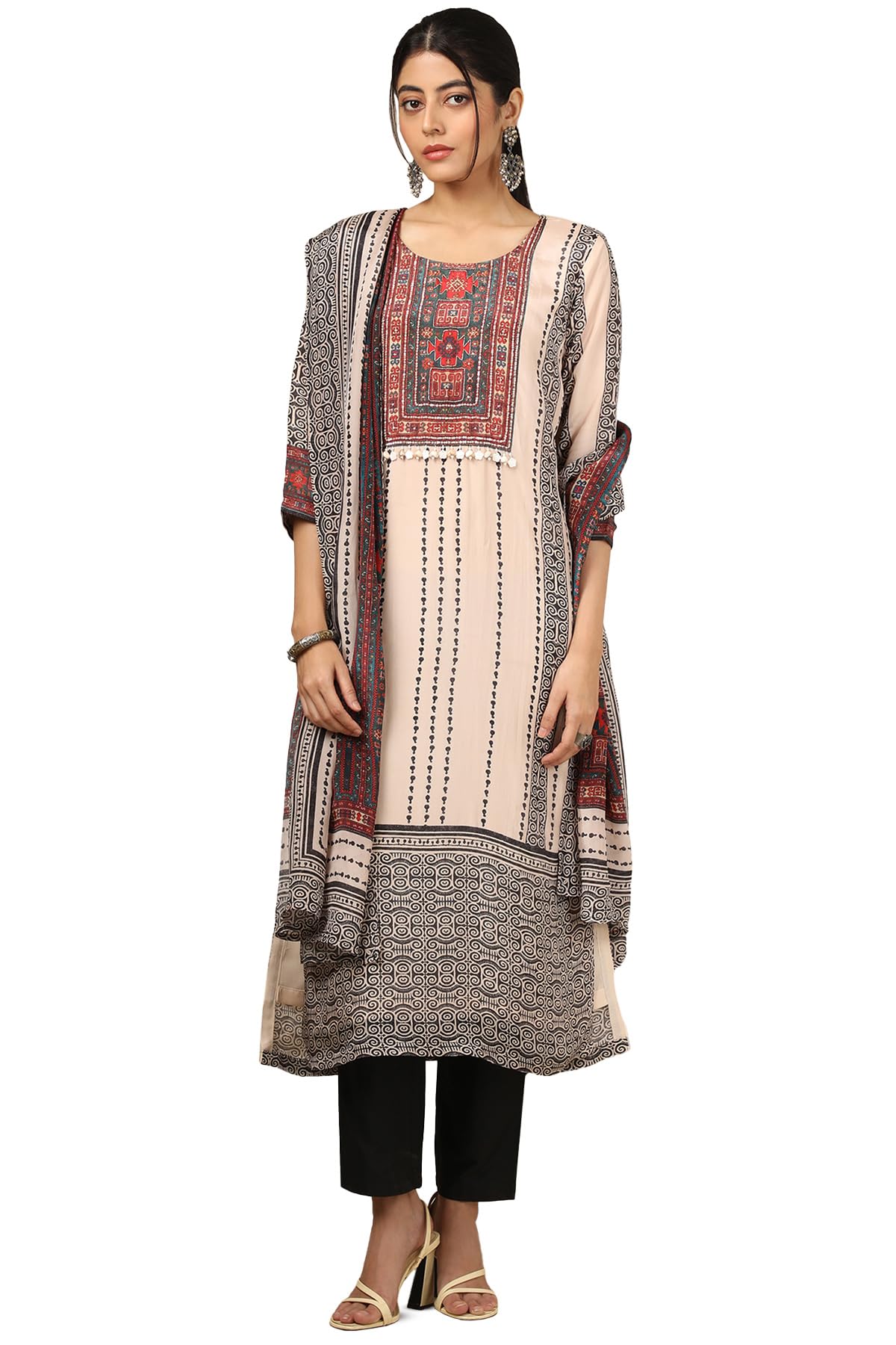 Soch Women Muslin Ethnic Chudidar Set with Sequins