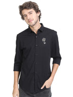 Ketch Slim Fit Solid Black Shirt