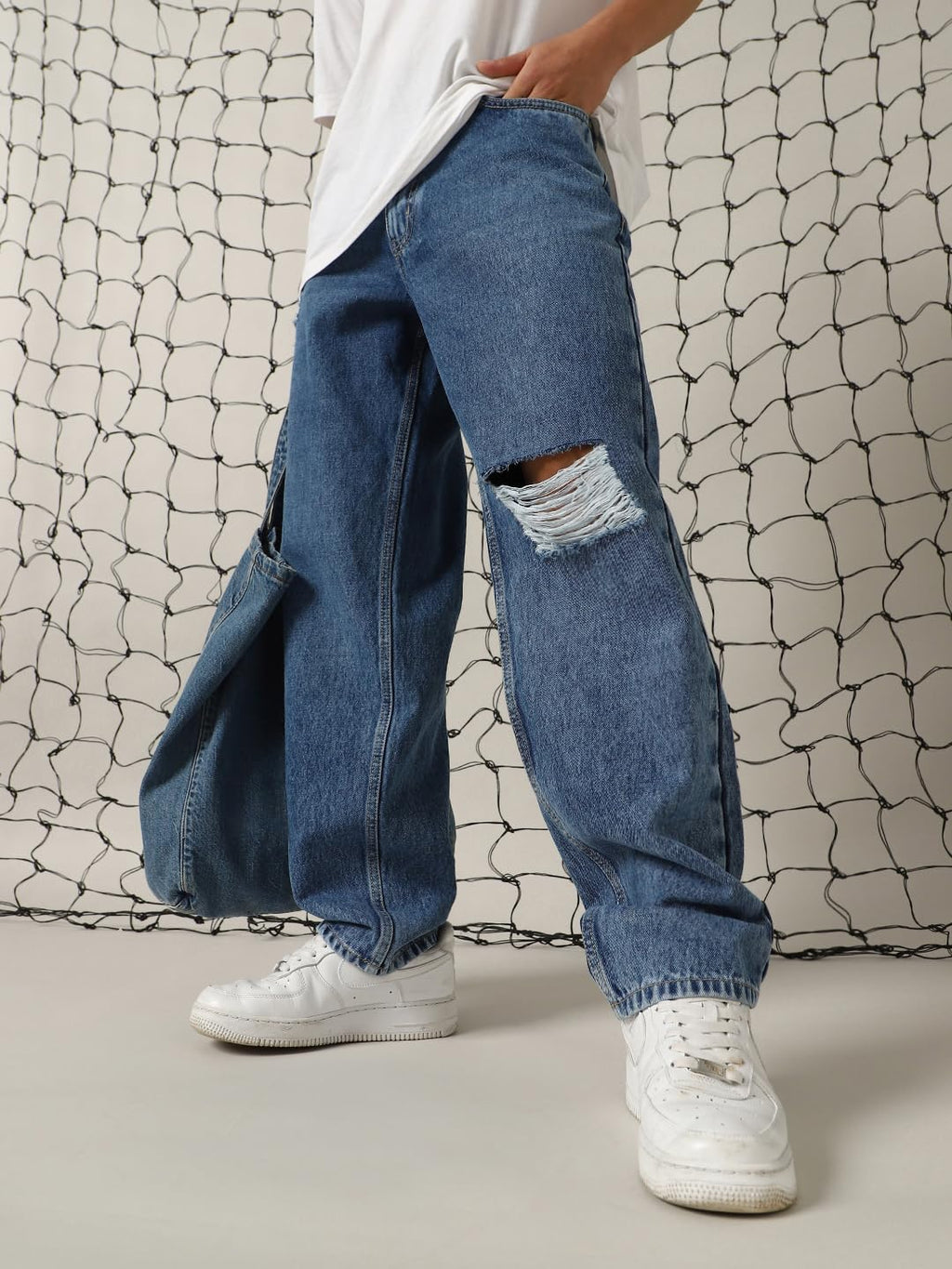 Hubberholme Men Cotton Washed Relaxed Fit Mid-Rise Jeans