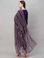 ANNI DESIGNER Womens Cotton Blend Straight Solid Kurta with Pant & Dupatta (SARU-BEGNI_XXL_Blue_XX-Large)