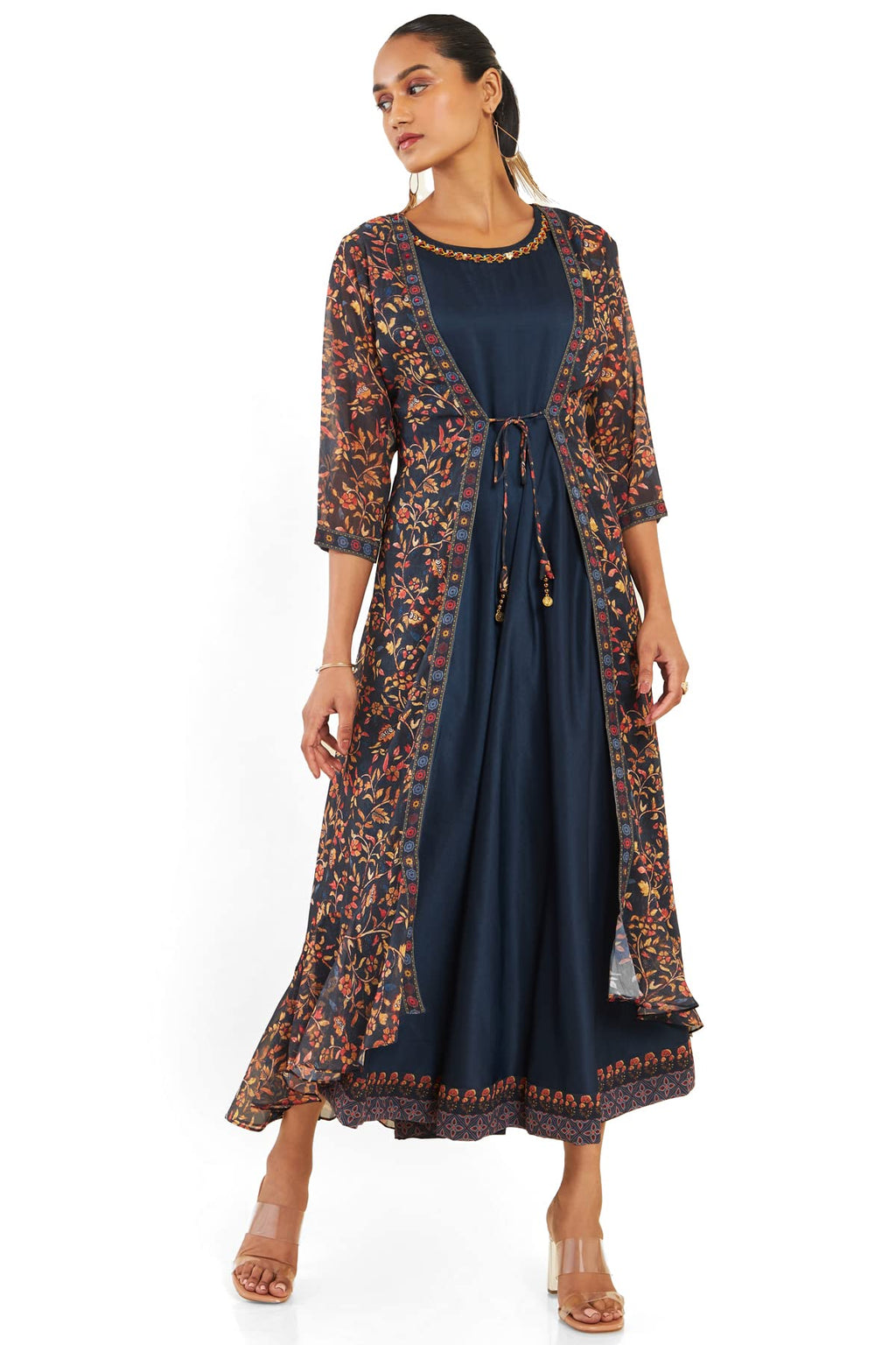 Soch Women Georgette Printed Dress Kurta