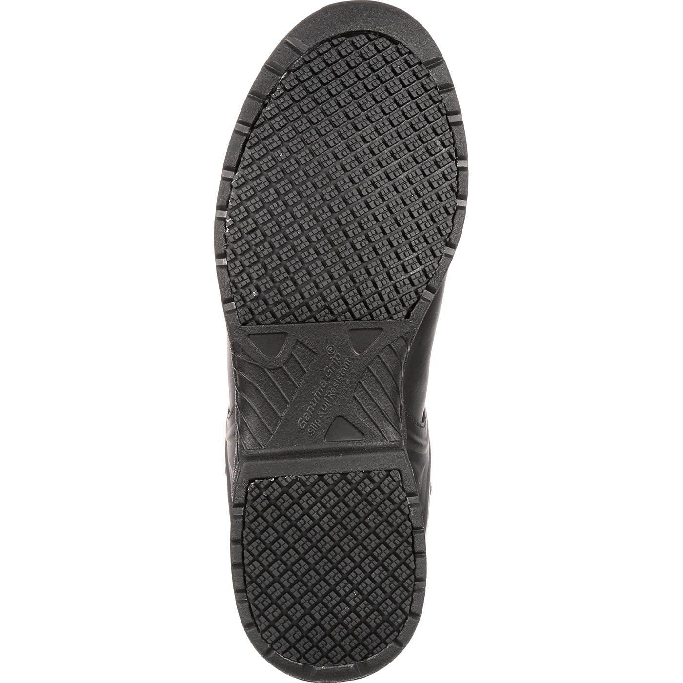 Genuine Grip 1021-7M Mens 6 in. Steel Toe Slip-Resistant Leather Work Boot  Black - Size 7