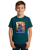 Kyda Kids Boys Cotton Blend Regular Fit Short Sleeve Printed Multicolor T-Shirts For Boys - (Pack Of 5)
