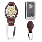 Dakota Leather Field Clip, Clip Watch, Leather Fob Strap, Lightweight Dress Watch, Outdoor Gifts for Men and Women, Use for Fish