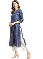 rytras Womens Cotton Printed Straight Kurti