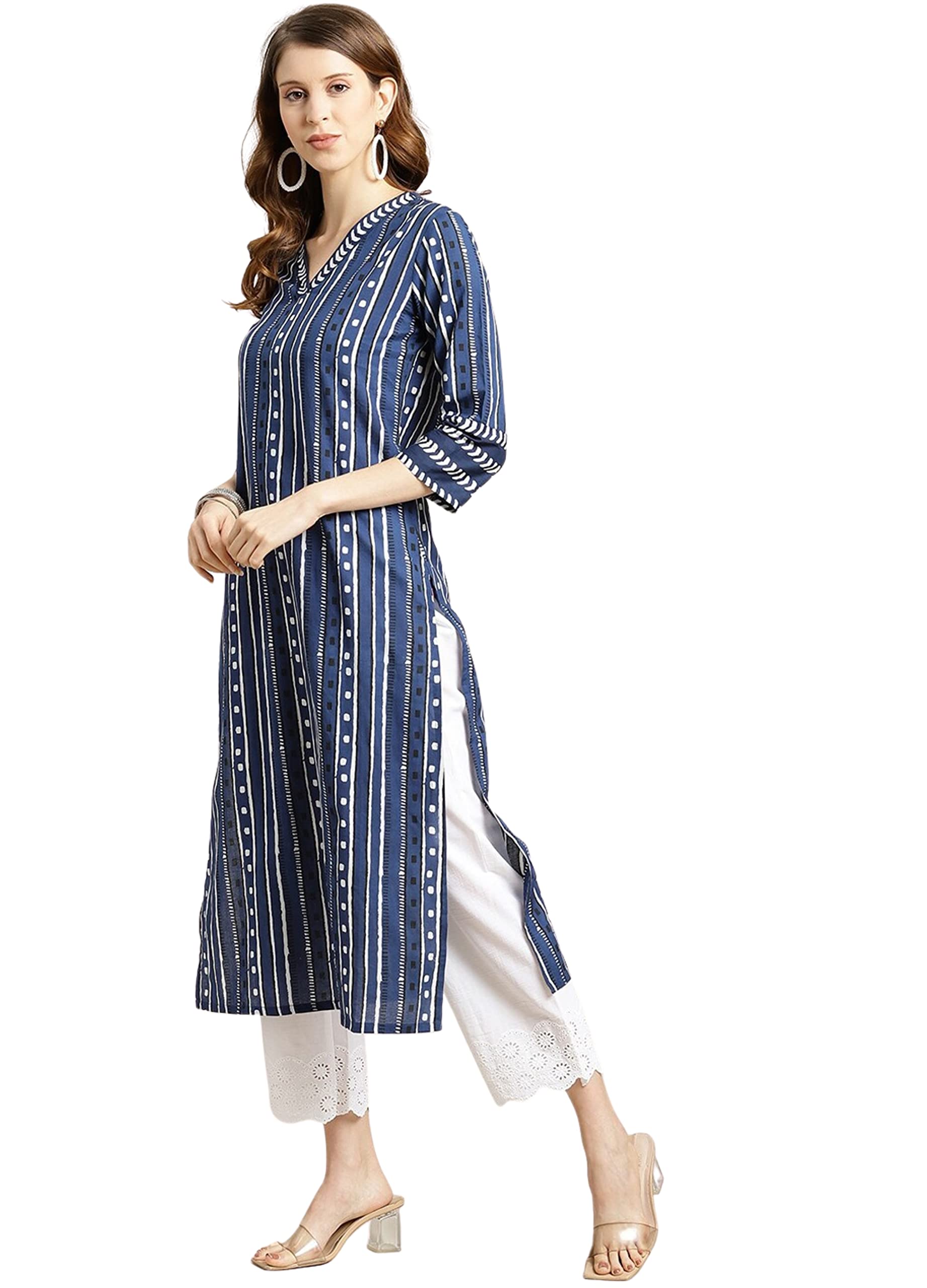 rytras Womens Cotton Printed Straight Kurti