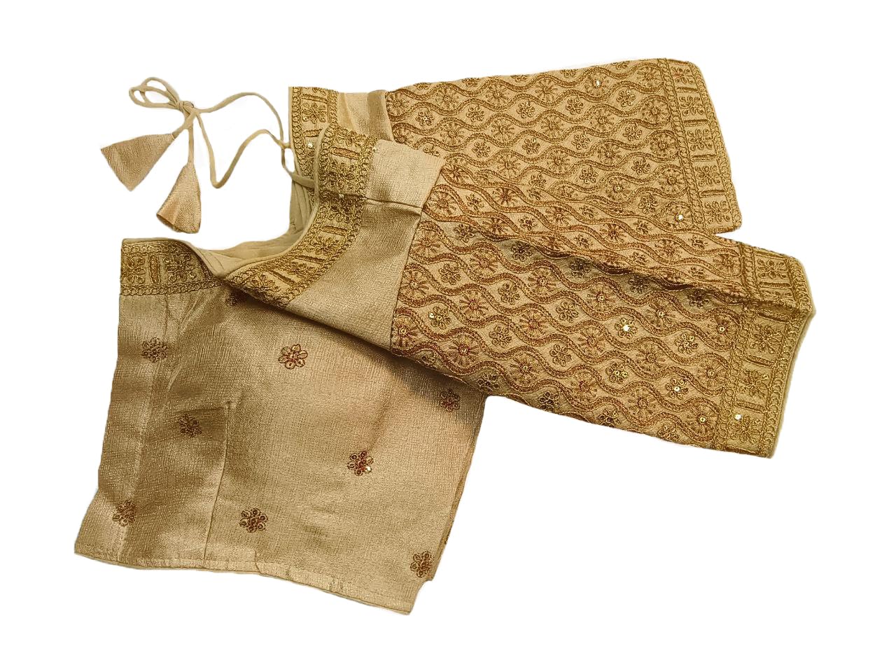 Pujia Mills WomenS Readymade Blouse Embroidery Multi Coding Gold Thread Indian Ethnic Designer Stitched Half Sleeve WomenS Rea