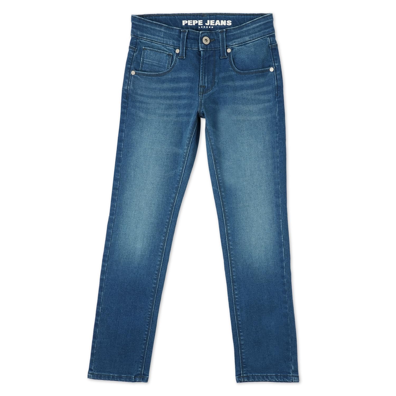 Pepe Jeans BoyS Slim Jeans (Pb202189Q03_Dark Used_Mid Indigo Blue