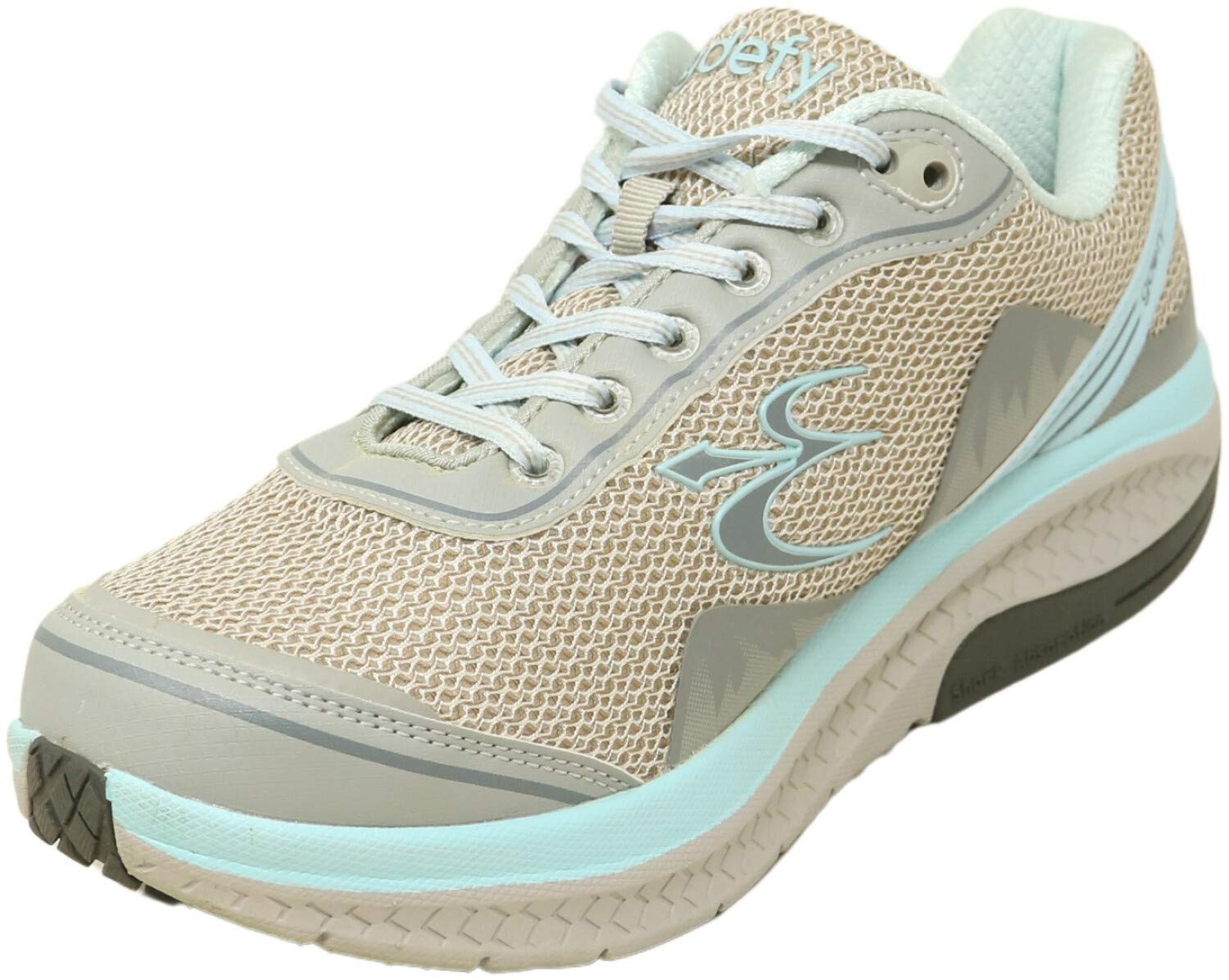Gravity Defyer Pain Relief Women's G-Defy Mighty Walk Athletic Shoes 8.5 W US- Shoes for Knee Pain Grey Aqua