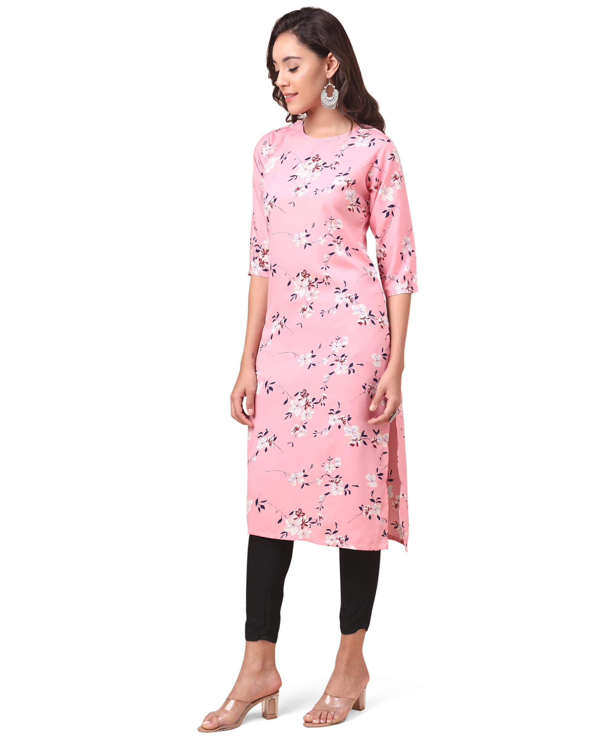Yashika Women'S Crepe Floral Regular Kurti
