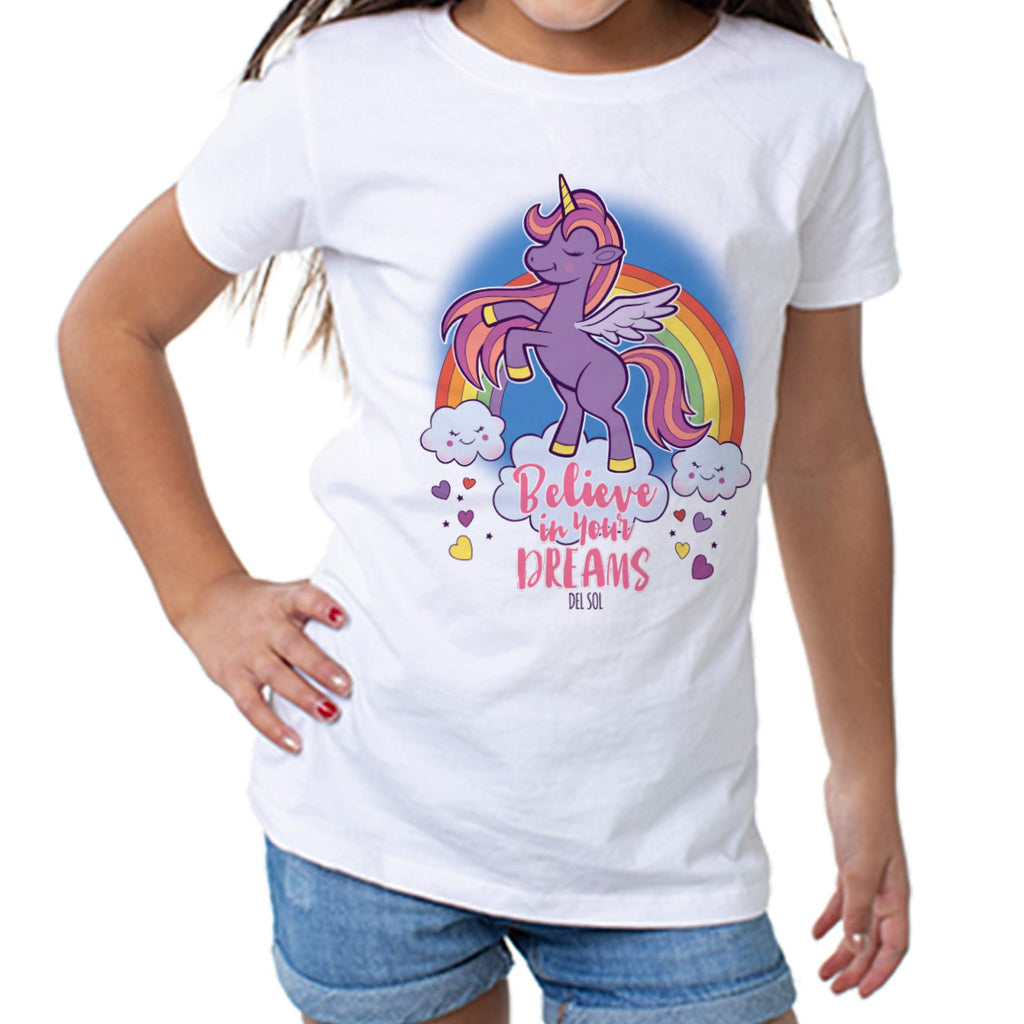 Kids Crew Tee - Believe - White by DelSol for Kids - 1 Pc T-Shirt (5-6T)
