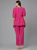 Stylum WomenS Woven Design Cotton Co-Ord Set