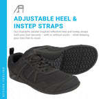 Xero Shoes Mens Prio Barefoot Athletic Sneaker, Black, 10.5