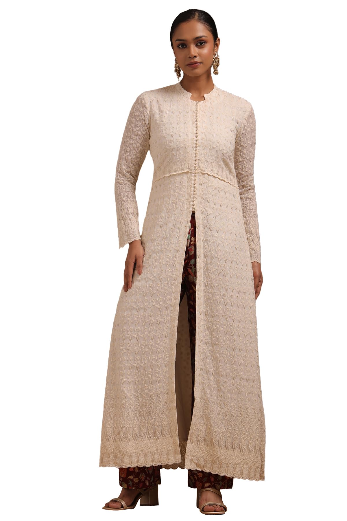 Soch Women Georgette Embroidered Pant