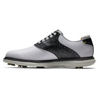FootJoy Men's Traditions Golf Shoe, White/Charcoal Camo, 9 Wide