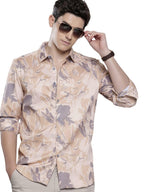The Indian Garage Co Mens Slim Fit Abstract Print Long Sleeves Party Shirt