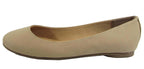 Soda Comfortable Basic Shoes Women Ballet Flat Round Toe Gel Insole Kreme Natural Nbpu 7.5 B(M) US