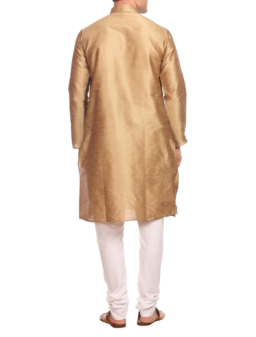 Wintage Men'S Banarasi Art Silk Bandhgala Festive And Casual Munga Kurta Churidar Pajama Pyjama