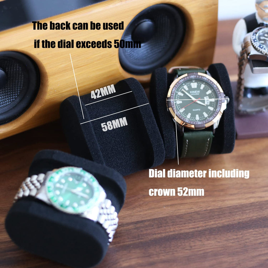 Besforu watch box organizer for men or Women 2 watch travel case Portable Storage watch display holder for Wristwatches and Smar