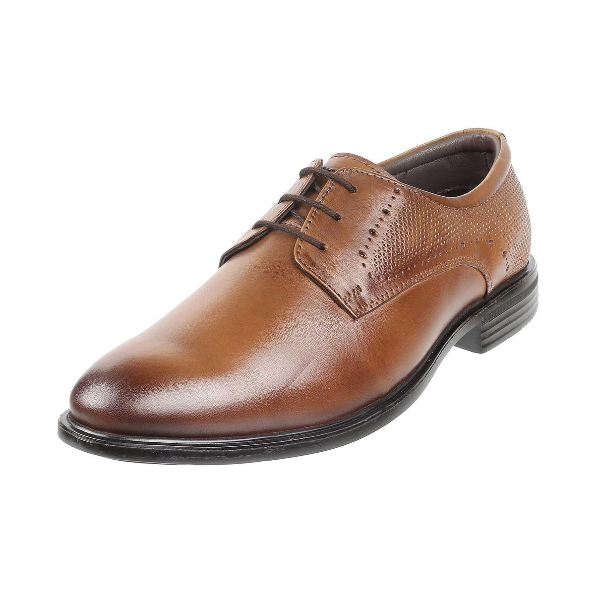Mochi Men Leather Laceup Formal Shoes UK/8 EU/42 (1912) Tan 8-42