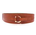 TeeYee Brown Leather Belts Elastic Renaissance Waist Stretch Retro Halloween Belt Vintage Fashion Medieval Fashion Hook Belt Lar
