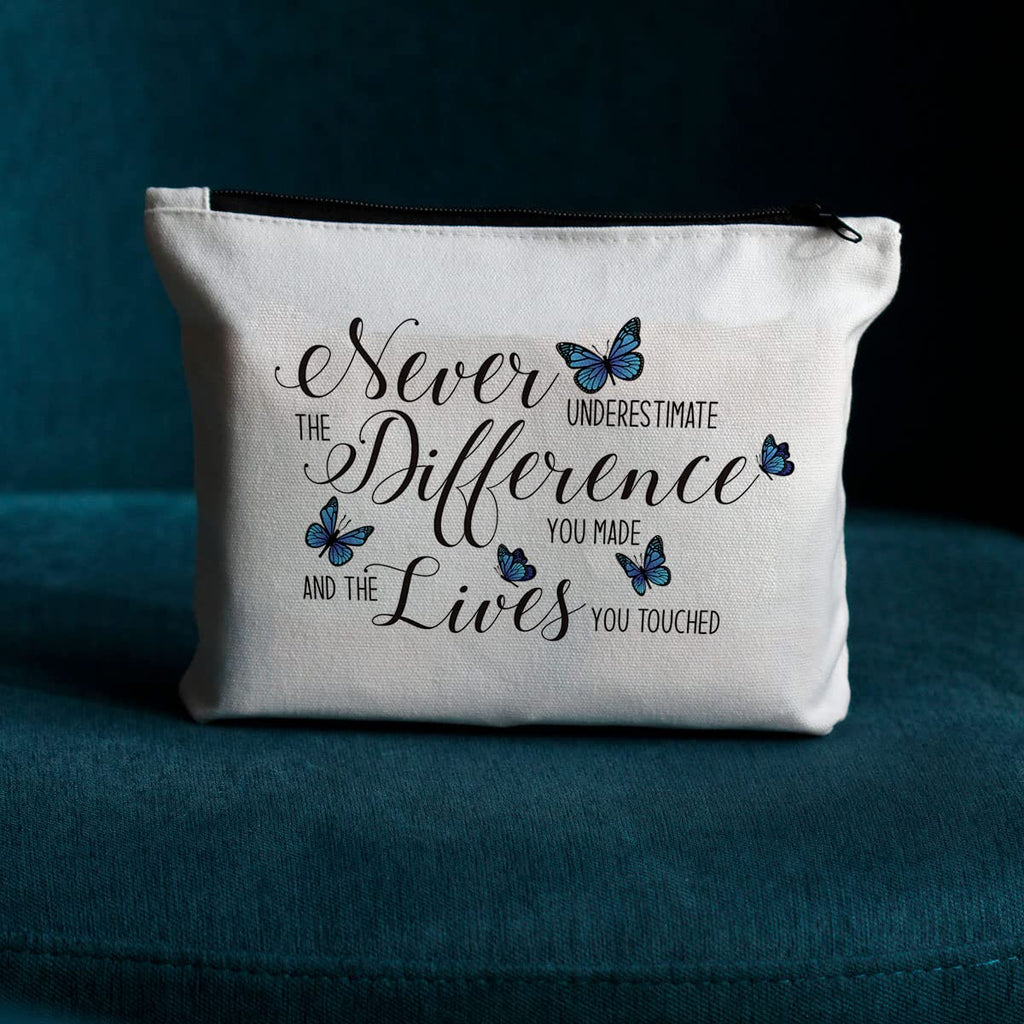 JIUWEIHU Inspirational gift cosmetic bag for women, thank-you gift, birthday gift for friends, sisters gift from sisters Christm