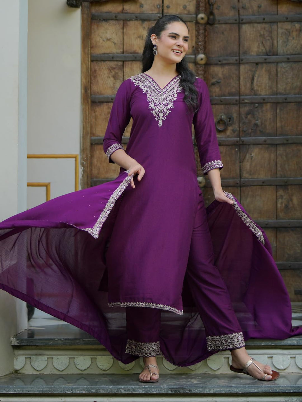 Libas WomenS Silk Blend Kurta Set (485770R