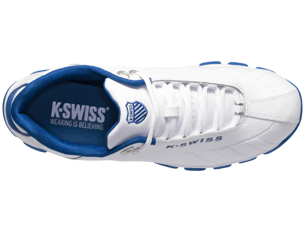 K-Swiss Men's ST329 CMF Sneaker, White/Classic Blue, 9 XW