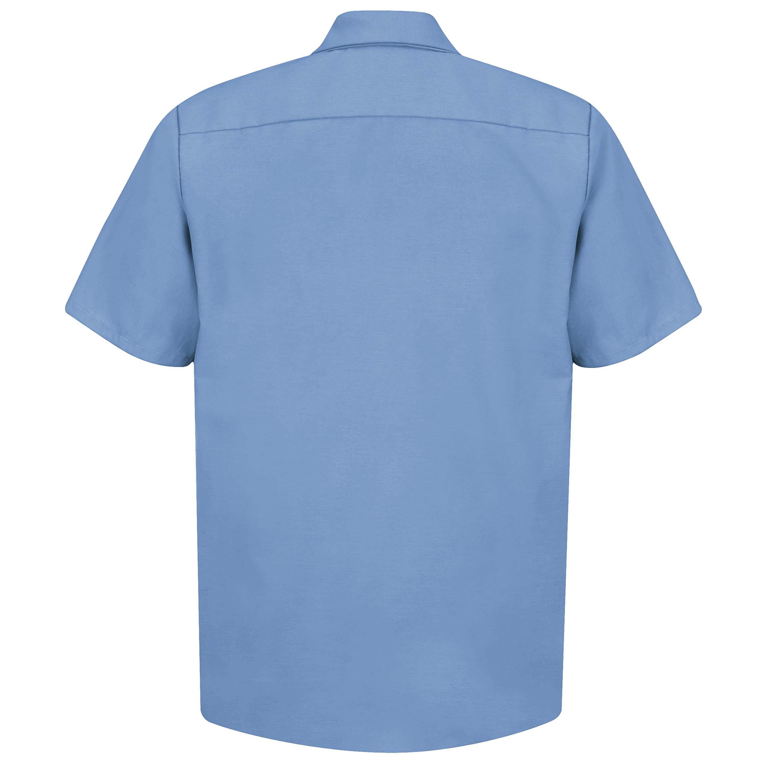 Red Kap Mens Tall Industrial Work Shirt, Regular Fit, Short Sleeve, Light Blue, 3X-Large