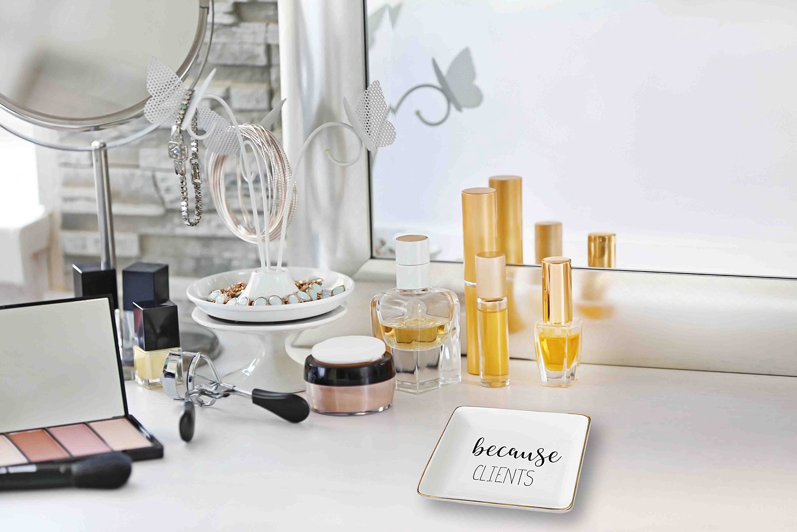 Topthink Because Clients - Unique Gift Idea for Hairdresser,Makeup Artist,Nail Tech,Lawyer, Realtor,Real Estate Agents - Christm