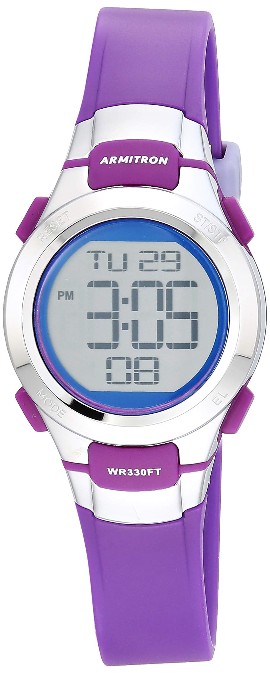Armitron Sport Women's Quartz Sport Watch with Resin Strap, Purple, 12 (Model: 45/7012BPR)